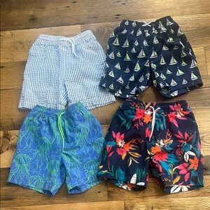 J. Crew Factory Crewcuts Boys Swim Trunks Lot of 4